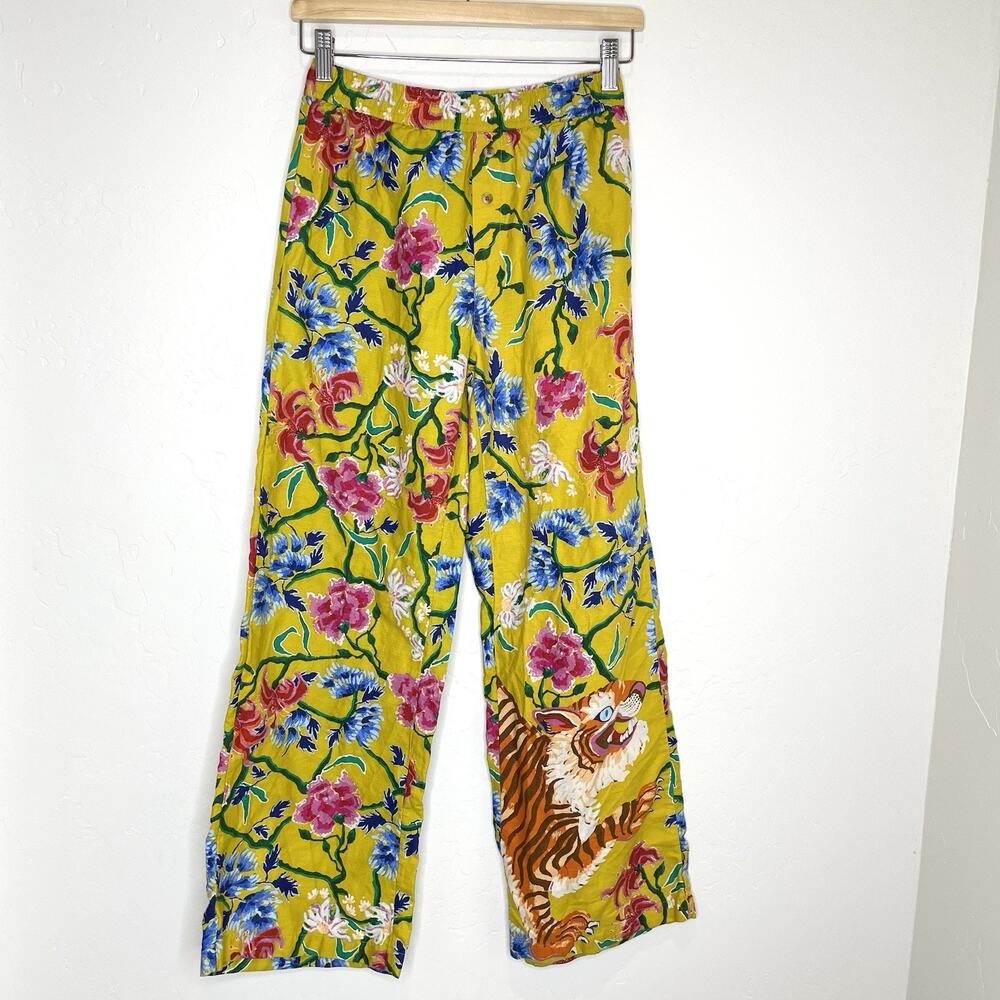 Lyrebird Anthropologie Cloud Flannel Pajama Pants Tiger Paige Gemmel Womens XXS